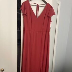 After Six Burgundy Bridesmaid Dress